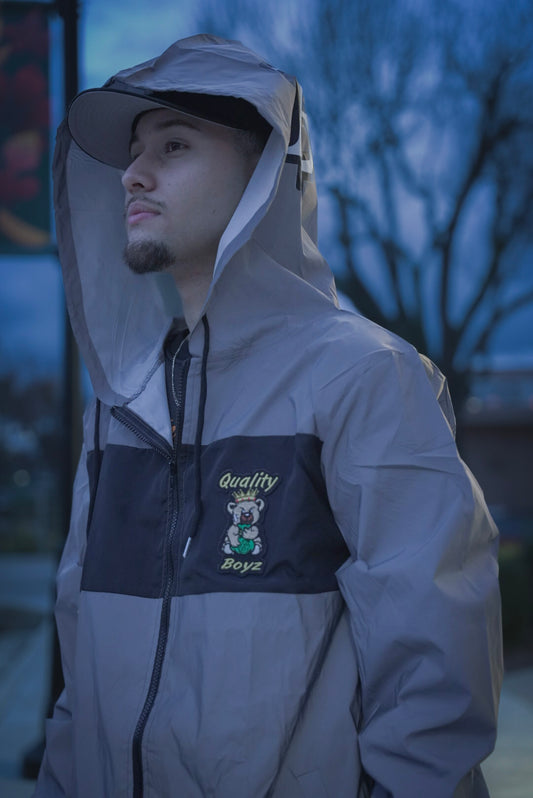 Gray (Bitcoin QB Bear) Reflective Windbreaker