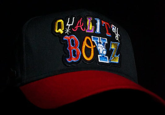 Black/Red (QB Sports Team) SnapBack