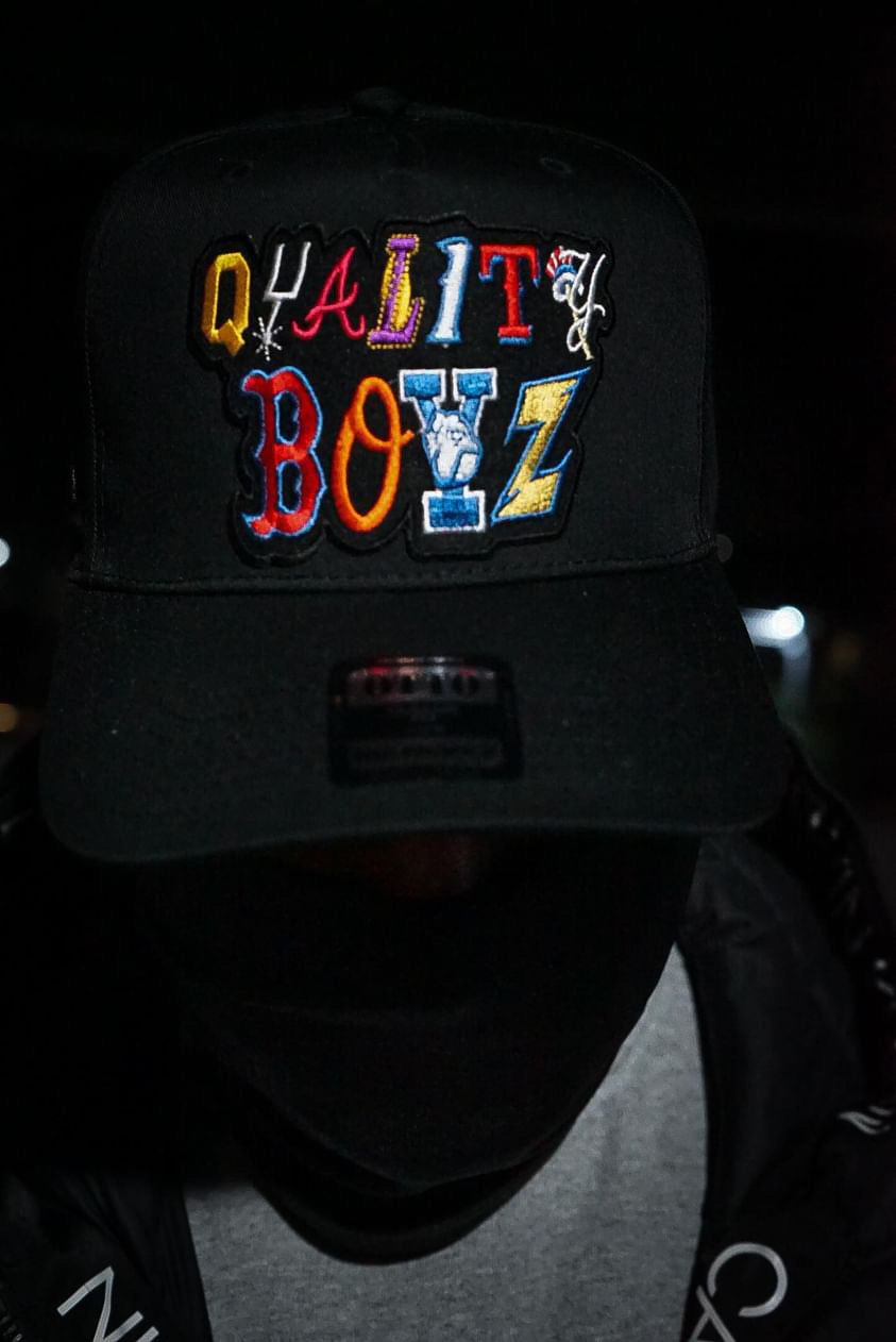 Black (QB Sports Team) SnapBack